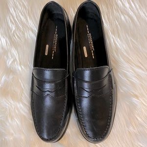 🆕NEW-ROCKPORT WALKABILITY TruTECH MEN’S BLACK LOAFERS. LIGHTWEIGHT. NWOT